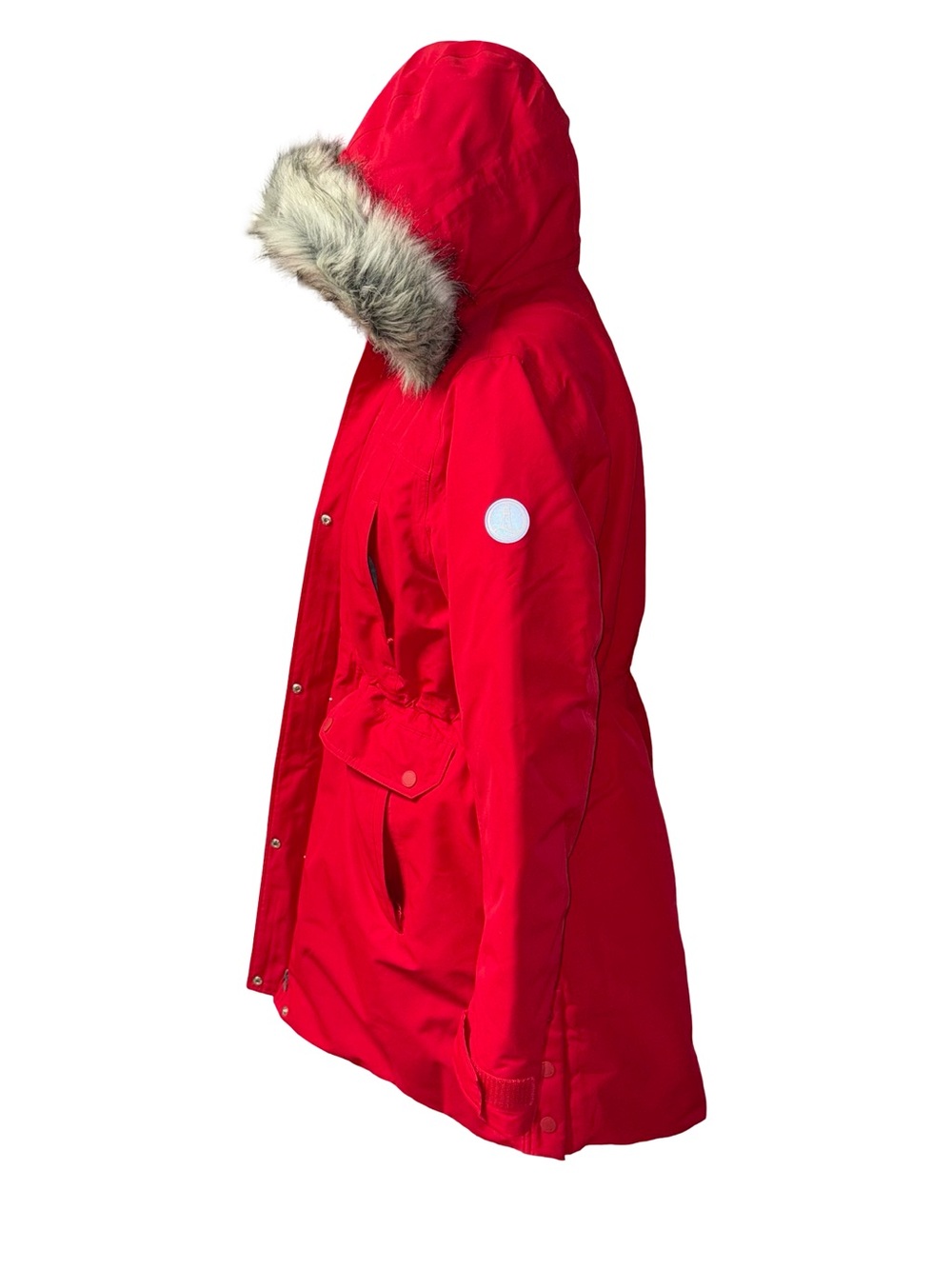 Lands' End Womens Expedition Down Parka Rich Red Tall Large Duck Down Feathers - Picture 3 of 16